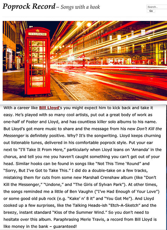 Poprock Record review scan for Don’t Kill the Messenger